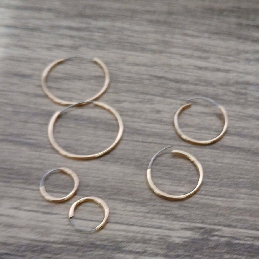 Elegant Gold Hoop Earrings Set